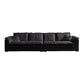Contemporary Pillow Top Arm Sofa 30.7" H Faux Leather Sofa & Chaise 150"L x 47"W x 31"H Clearhalo 'furn' 'furn_sectionals' 'Furniture' 'furniture_sectionals' 'Living Room Furniture' 'Sectionals' 5057982