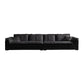 Contemporary Pillow Top Arm Sofa 30.7" H Faux Leather Sofa & Chaise 157.5"L x 47"W x 31"H Clearhalo 'furn' 'furn_sectionals' 'Furniture' 'furniture_sectionals' 'Living Room Furniture' 'Sectionals' 5057983