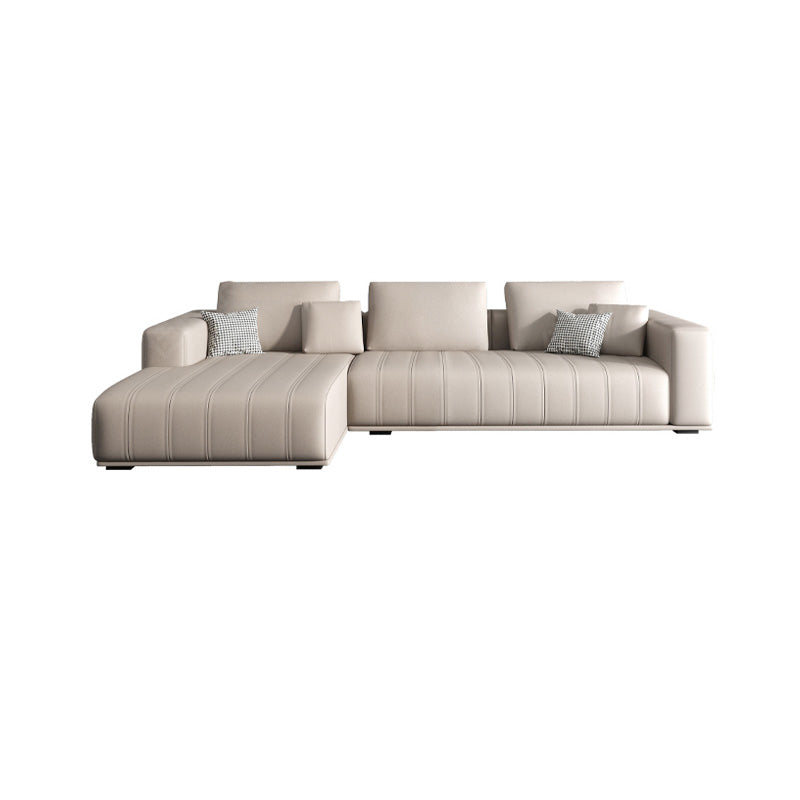 Square Arm Removable Cushions Contemporary Stain-Resistant Sofa 106"L x 67"W x 25.5"H Clearhalo 'furn' 'furn_sectionals' 'Furniture' 'furniture_sectionals' 'Living Room Furniture' 'Sectionals' 5058006