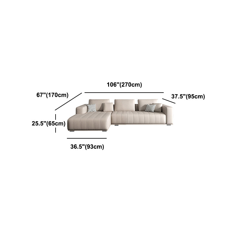 Square Arm Removable Cushions Contemporary Stain-Resistant Sofa Clearhalo 'furn' 'furn_sectionals' 'Furniture' 'furniture_sectionals' 'Living Room Furniture' 'Sectionals' 5058011