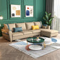 4-seater Sectional with Four Pillows Back and Storage for Apartment Coffee Clearhalo 'furn' 'furn_sectionals' 'Furniture' 'furniture_sectionals' 'Living Room Furniture' 'Sectionals' 5058020