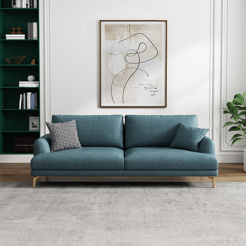 Contemporary Faux Leather Recessed Arm Furniture Sectionals in Green 57"L x 36"W x 32"H Horizontal Clearhalo 'furn' 'furn_sectionals' 'Furniture' 'furniture_sectionals' 'Living Room Furniture' 'Sectionals' 5058029