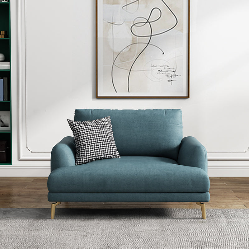 Contemporary Faux Leather Recessed Arm Furniture Sectionals in Green 37"L x 36"W x 32"H Horizontal Clearhalo 'furn' 'furn_sectionals' 'Furniture' 'furniture_sectionals' 'Living Room Furniture' 'Sectionals' 5058035