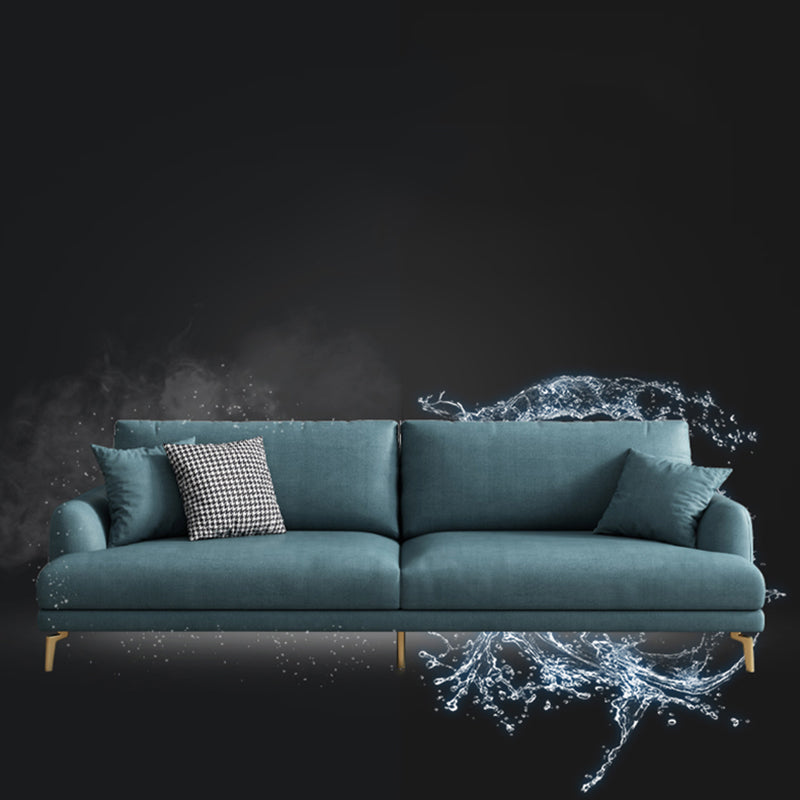 Contemporary Faux Leather Recessed Arm Furniture Sectionals in Green Clearhalo 'furn' 'furn_sectionals' 'Furniture' 'furniture_sectionals' 'Living Room Furniture' 'Sectionals' 5058037