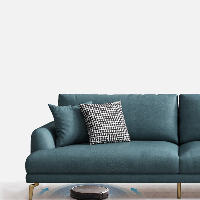 Contemporary Faux Leather Recessed Arm Furniture Sectionals in Green Clearhalo 'furn' 'furn_sectionals' 'Furniture' 'furniture_sectionals' 'Living Room Furniture' 'Sectionals' 5058038