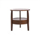 French Country Style Cocktail Table Wood/dark Coffee/walnut Solid Wood Round Coffee Table Clearhalo 'Coffee & Accent Tables' 'End & Side Tables' 'end_side_table' 'Furniture' 'furniture_end_side_table' 'Living Room Furniture' 5058081