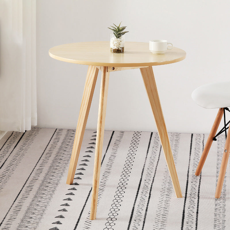 3 Legs End Table Natural/black/white Round Wood Side End Table 24"H x 19"L x 19"W Natural Natural Clearhalo 'Coffee & Accent Tables' 'End & Side Tables' 'end_side_table' 'Furniture' 'furniture_end_side_table' 'Living Room Furniture' 5058135