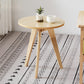 3 Legs End Table Natural/black/white Round Wood Side End Table 18"H x 16"L x 16"W Natural Natural Clearhalo 'Coffee & Accent Tables' 'End & Side Tables' 'end_side_table' 'Furniture' 'furniture_end_side_table' 'Living Room Furniture' 5058137