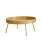 Mid-century Modern 4 Legs Cocktail Table Metal Round Coffee Table 31.5"L x 31.5"W x 13"H Gold Clearhalo 'Coffee & Accent Tables' 'End & Side Tables' 'end_side_table' 'end_side_tables' 'furn' 'furn_end_side_tables' 'Furniture' 'furniture_end_side_table' 'Living Room Furniture' 5058166