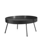 Mid-century Modern 4 Legs Cocktail Table Metal Round Coffee Table 31.5"L x 31.5"W x 13"H Black Clearhalo 'Coffee & Accent Tables' 'End & Side Tables' 'end_side_table' 'end_side_tables' 'furn' 'furn_end_side_tables' 'Furniture' 'furniture_end_side_table' 'Living Room Furniture' 5058167