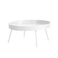 Mid-century Modern 4 Legs Cocktail Table Metal Round Coffee Table 31.5"L x 31.5"W x 13"H White Clearhalo 'Coffee & Accent Tables' 'End & Side Tables' 'end_side_table' 'end_side_tables' 'furn' 'furn_end_side_tables' 'Furniture' 'furniture_end_side_table' 'Living Room Furniture' 5058170