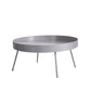 Mid-century Modern 4 Legs Cocktail Table Metal Round Coffee Table 31.5"L x 31.5"W x 13"H Grey Clearhalo 'Coffee & Accent Tables' 'End & Side Tables' 'end_side_table' 'end_side_tables' 'furn' 'furn_end_side_tables' 'Furniture' 'furniture_end_side_table' 'Living Room Furniture' 5058174