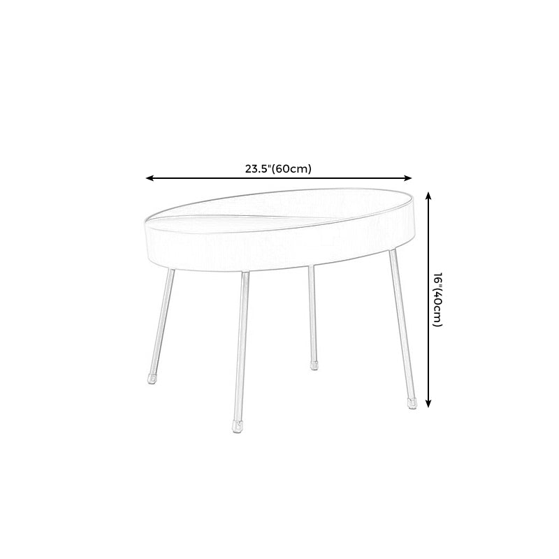Mid-century Modern 4 Legs Cocktail Table Metal Round Coffee Table Clearhalo 'Coffee & Accent Tables' 'End & Side Tables' 'end_side_table' 'end_side_tables' 'furn' 'furn_end_side_tables' 'Furniture' 'furniture_end_side_table' 'Living Room Furniture' 5058179