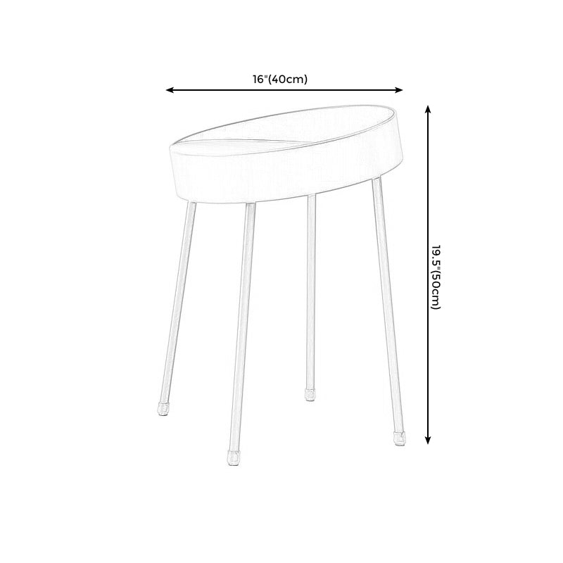 Mid-century Modern 4 Legs Cocktail Table Metal Round Coffee Table Clearhalo 'Coffee & Accent Tables' 'End & Side Tables' 'end_side_table' 'end_side_tables' 'furn' 'furn_end_side_tables' 'Furniture' 'furniture_end_side_table' 'Living Room Furniture' 5058181