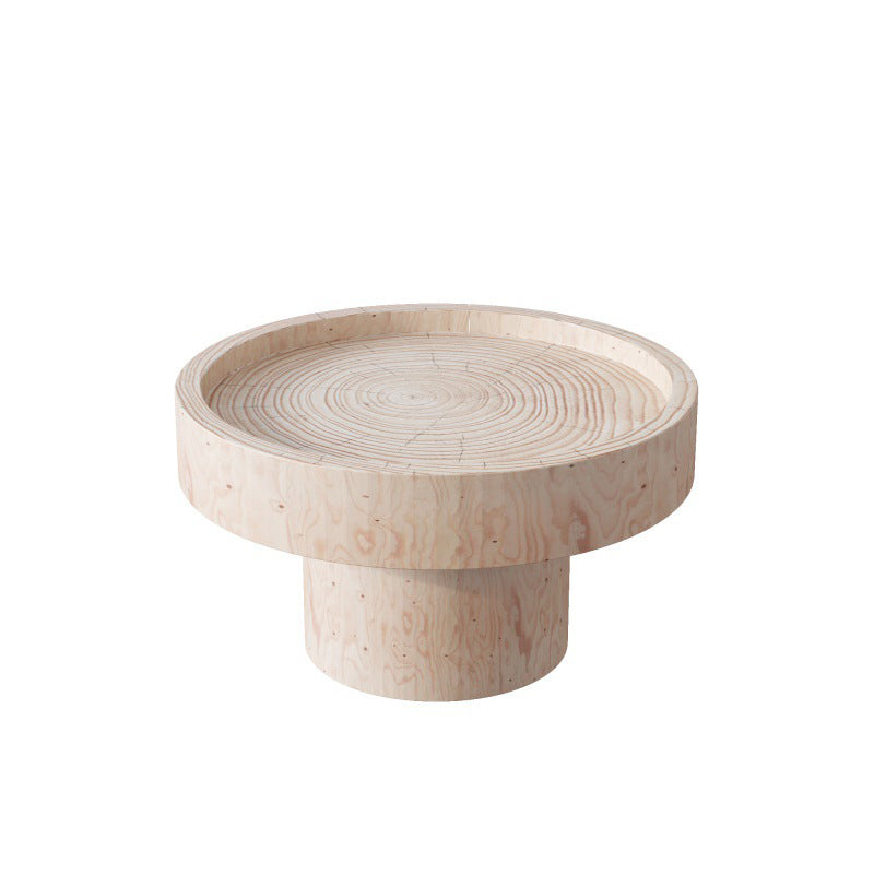 Pedestal End Table Natural/brown Round Wood Side End Table for Living Room Natural Clearhalo 'Coffee & Accent Tables' 'End & Side Tables' 'end_side_table' 'end_side_tables' 'furn' 'furn_end_side_tables' 'Furniture' 'furniture_end_side_table' 'Living Room Furniture' 5058187