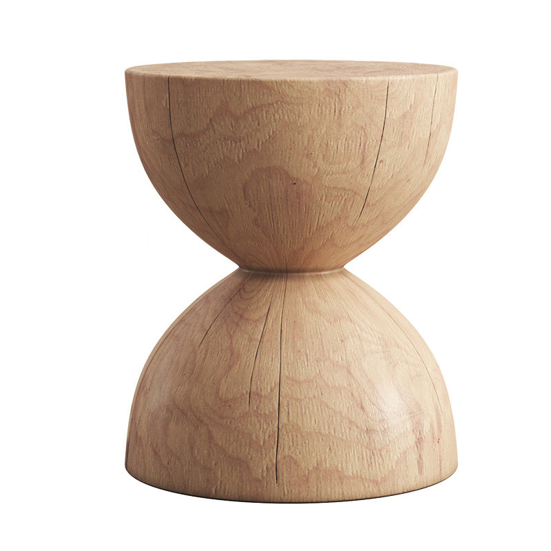 Pedestal End Table Natural/brown Round Wood Side End Table for Living Room 13"L x 13"W x 16.5"H Natural Clearhalo 'Coffee & Accent Tables' 'End & Side Tables' 'end_side_table' 'end_side_tables' 'furn' 'furn_end_side_tables' 'Furniture' 'furniture_end_side_table' 'Living Room Furniture' 5058194
