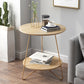 Traditional Style Cocktail Table Artificial Wood with Storage Rack Round Coffee Table Natural Clearhalo 'Coffee & Accent Tables' 'End & Side Tables' 'end_side_table' 'Furniture' 'furniture_end_side_table' 'Living Room Furniture' 5058209
