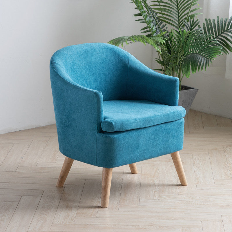 Linen Chair 25" L x22.8" W x28.7" H Arms Included Chair for Living Room Blue Clearhalo 'Accent Chairs' 'accent_chairs' 'Chairs & Seating' 'furn' 'furn_accent_chairs' 'Furniture' 'furniture_accent_chairs' 'Living Room Furniture' 5058269
