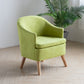 Linen Chair 25" L x22.8" W x28.7" H Arms Included Chair for Living Room Green Clearhalo 'Accent Chairs' 'accent_chairs' 'Chairs & Seating' 'furn' 'furn_accent_chairs' 'Furniture' 'furniture_accent_chairs' 'Living Room Furniture' 5058270