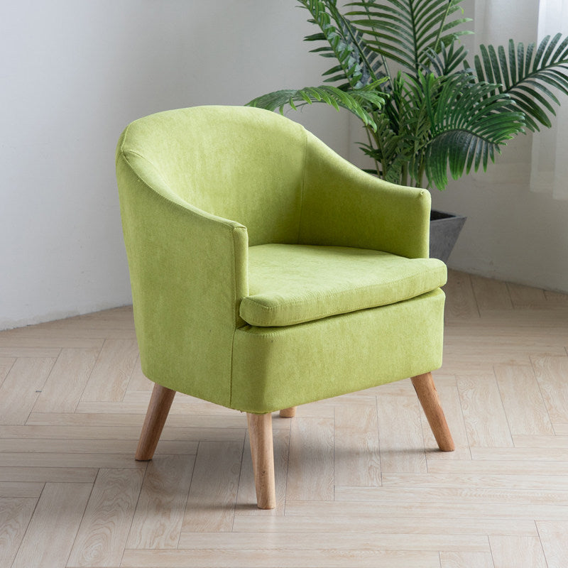 Linen Chair 25" L x22.8" W x28.7" H Arms Included Chair for Living Room Green Clearhalo 'Accent Chairs' 'accent_chairs' 'Chairs & Seating' 'furn' 'furn_accent_chairs' 'Furniture' 'furniture_accent_chairs' 'Living Room Furniture' 5058270