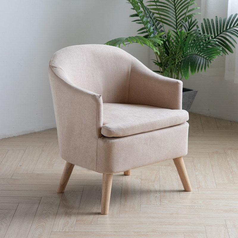 Linen Chair 25" L x22.8" W x28.7" H Arms Included Chair for Living Room Khaki Clearhalo 'Accent Chairs' 'accent_chairs' 'Chairs & Seating' 'furn' 'furn_accent_chairs' 'Furniture' 'furniture_accent_chairs' 'Living Room Furniture' 5058272