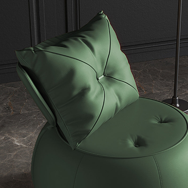 Faux Leather Chair 29.9" L x29.9 W x29.9" H Armless Chair for Living Room Clearhalo 'Accent Chairs' 'accent_chairs' 'Chairs & Seating' 'furn' 'furn_accent_chairs' 'Furniture' 'furniture_accent_chairs' 'Living Room Furniture' 5058286