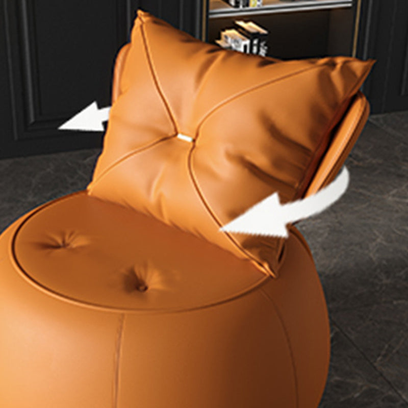 Faux Leather Chair 29.9" L x29.9 W x29.9" H Armless Chair for Living Room Clearhalo 'Accent Chairs' 'accent_chairs' 'Chairs & Seating' 'furn' 'furn_accent_chairs' 'Furniture' 'furniture_accent_chairs' 'Living Room Furniture' 5058287