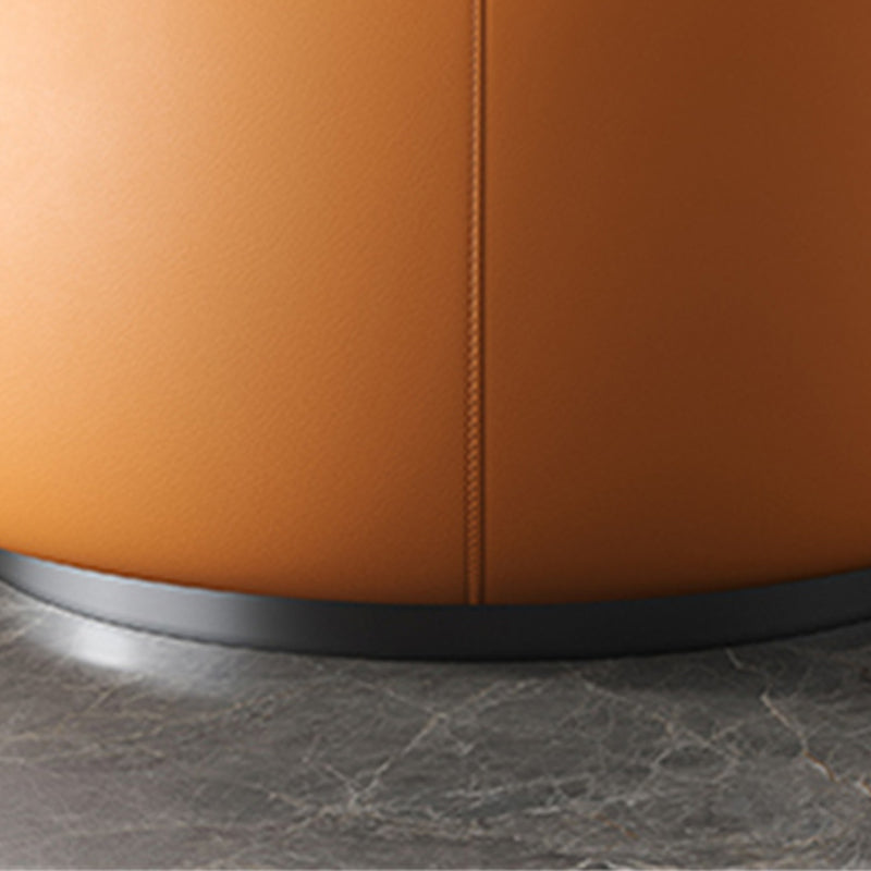 Faux Leather Chair 29.9" L x29.9 W x29.9" H Armless Chair for Living Room Clearhalo 'Accent Chairs' 'accent_chairs' 'Chairs & Seating' 'furn' 'furn_accent_chairs' 'Furniture' 'furniture_accent_chairs' 'Living Room Furniture' 5058288