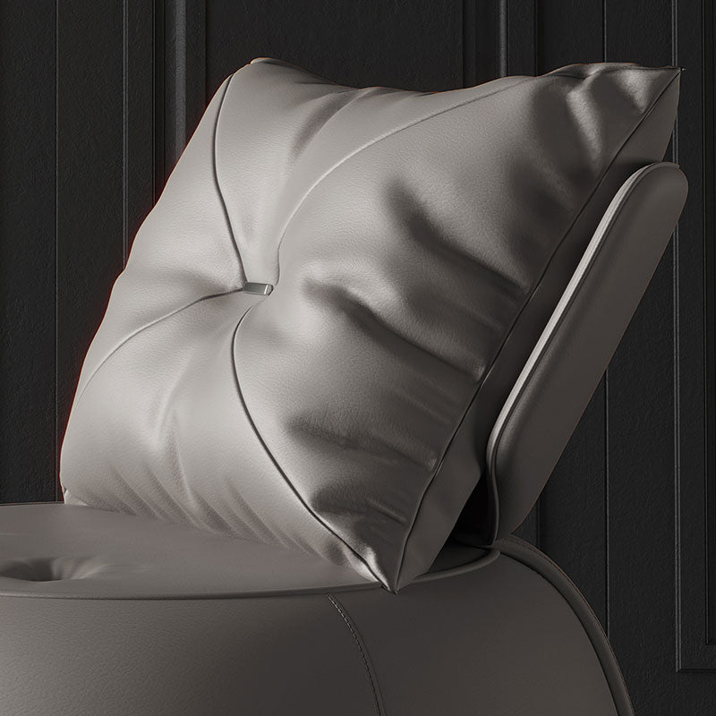 Faux Leather Chair 29.9" L x29.9 W x29.9" H Armless Chair for Living Room Clearhalo 'Accent Chairs' 'accent_chairs' 'Chairs & Seating' 'furn' 'furn_accent_chairs' 'Furniture' 'furniture_accent_chairs' 'Living Room Furniture' 5058289