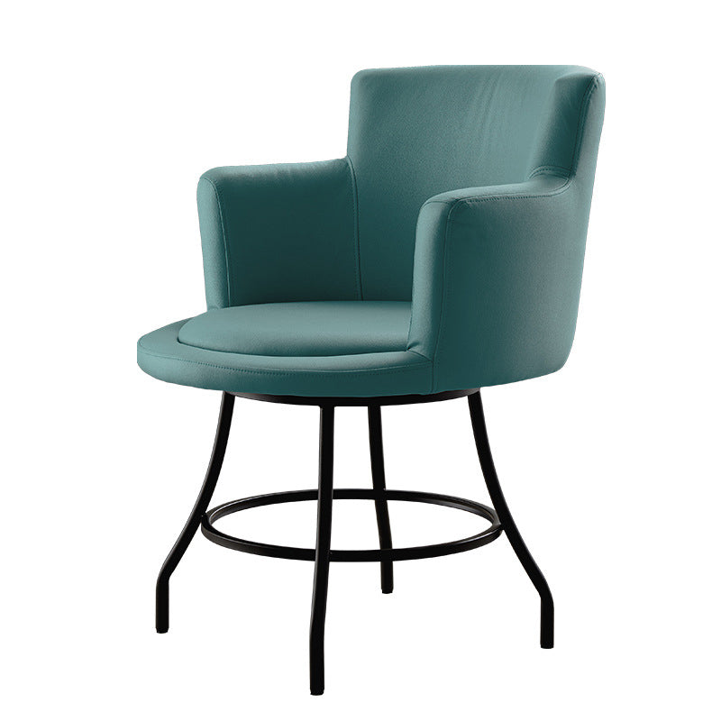 Faux Leather Chair 21.2" L x21.2" W x29.5" H Arms Included Chair Green Swivel Clearhalo 'Accent Chairs' 'accent_chairs' 'Chairs & Seating' 'furn' 'furn_accent_chairs' 'Furniture' 'furniture_accent_chairs' 'Living Room Furniture' 5058315