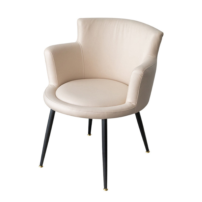 Faux Leather Chair 21.2" L x21.2" W x29.5" H Arms Included Chair Clearhalo 'Accent Chairs' 'accent_chairs' 'Chairs & Seating' 'furn' 'furn_accent_chairs' 'Furniture' 'furniture_accent_chairs' 'Living Room Furniture' 5058316