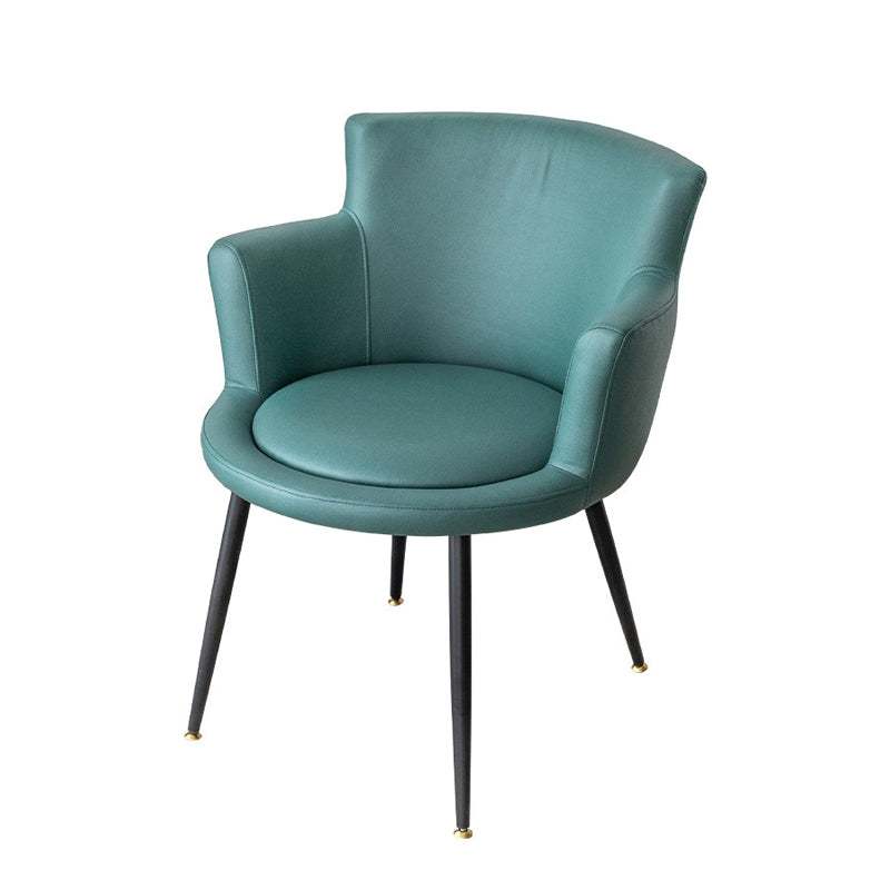 Faux Leather Chair 21.2" L x21.2" W x29.5" H Arms Included Chair Clearhalo 'Accent Chairs' 'accent_chairs' 'Chairs & Seating' 'furn' 'furn_accent_chairs' 'Furniture' 'furniture_accent_chairs' 'Living Room Furniture' 5058317