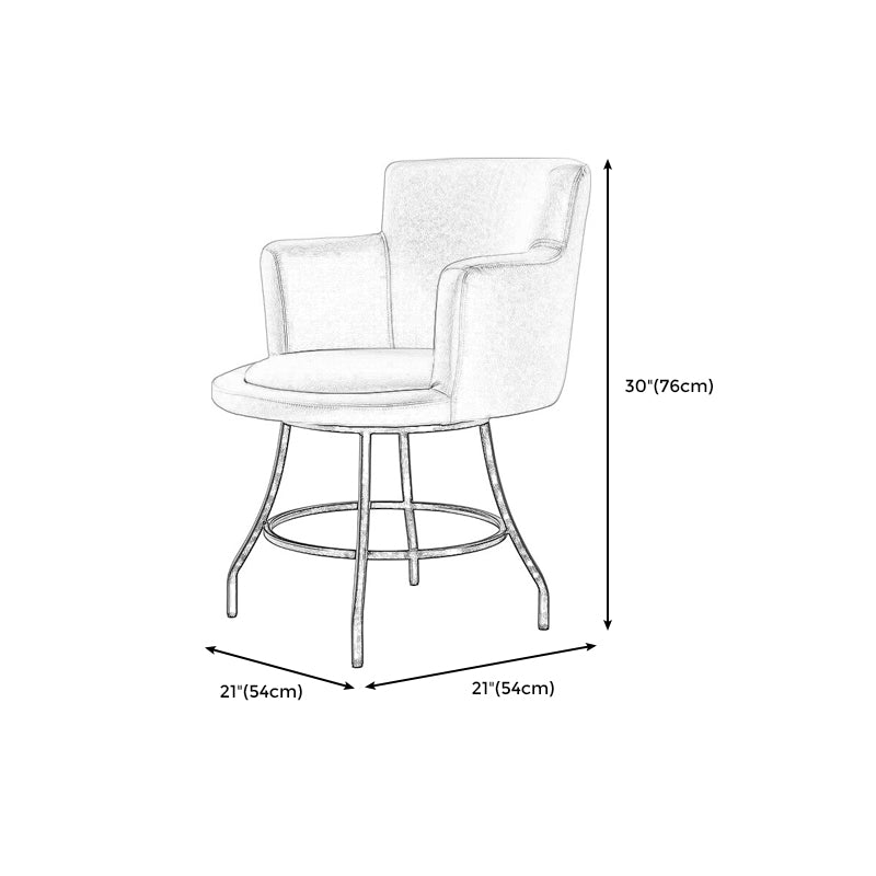 Faux Leather Chair 21.2" L x21.2" W x29.5" H Arms Included Chair Clearhalo 'Accent Chairs' 'accent_chairs' 'Chairs & Seating' 'furn' 'furn_accent_chairs' 'Furniture' 'furniture_accent_chairs' 'Living Room Furniture' 5058323