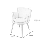 Faux Leather Chair 21.2" L x21.2" W x29.5" H Arms Included Chair Clearhalo 'Accent Chairs' 'accent_chairs' 'Chairs & Seating' 'furn' 'furn_accent_chairs' 'Furniture' 'furniture_accent_chairs' 'Living Room Furniture' 5058324