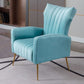 Modern Chair 26.7" L x26.7" W x 40.5" H Arms Included Chair for Bedroom Sky Blue Clearhalo 'Accent Chairs' 'accent_chairs' 'Chairs & Seating' 'furn' 'furn_accent_chairs' 'Furniture' 'furniture_accent_chairs' 'Living Room Furniture' 5058327