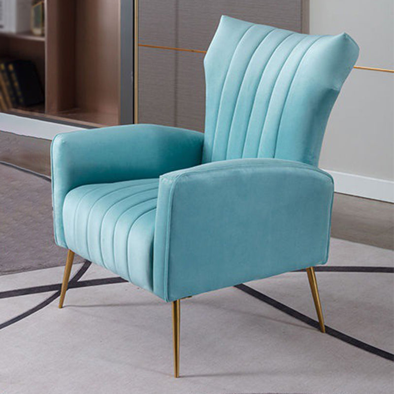 Modern Chair 26.7" L x26.7" W x 40.5" H Arms Included Chair for Bedroom Sky Blue Clearhalo 'Accent Chairs' 'accent_chairs' 'Chairs & Seating' 'furn' 'furn_accent_chairs' 'Furniture' 'furniture_accent_chairs' 'Living Room Furniture' 5058327