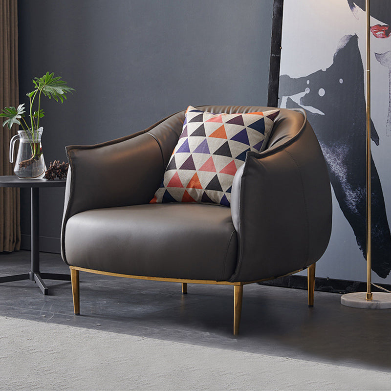 Faux Leather Chair32.6" L x 31.8" W x 29.9" H Arms Included Chair for Bedroom Clearhalo 'Accent Chairs' 'accent_chairs' 'Chairs & Seating' 'Furniture' 'furniture_accent_chairs' 'Living Room Furniture' 5058355