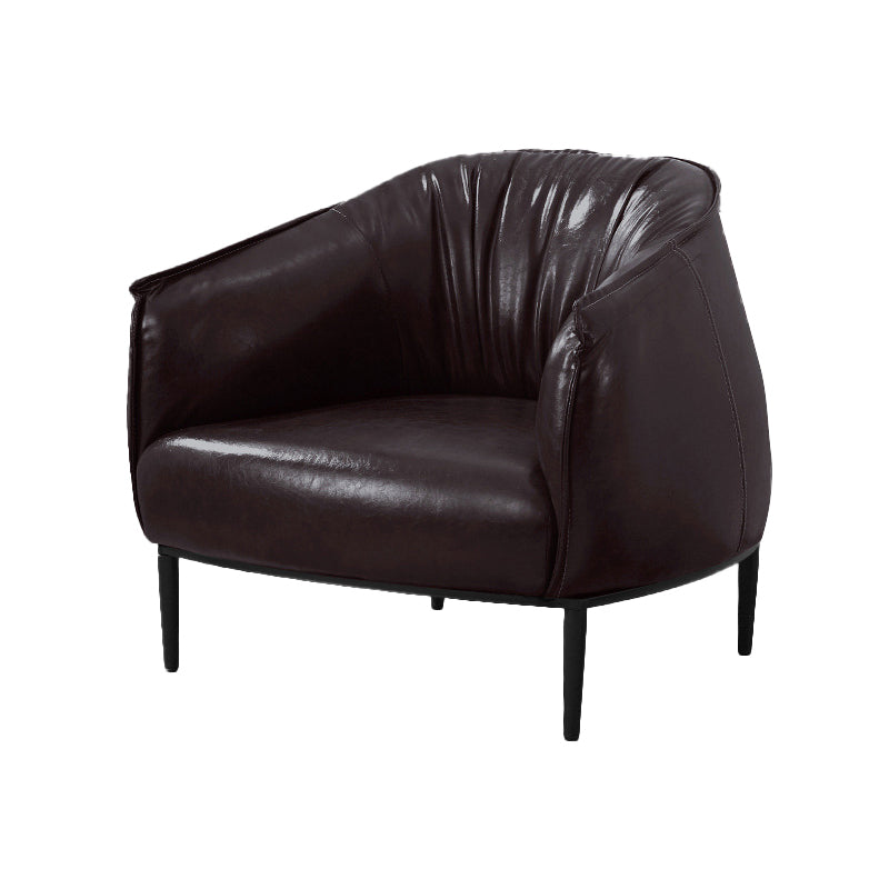 Faux Leather Chair32.6" L x 31.8" W x 29.9" H Arms Included Chair for Bedroom Clearhalo 'Accent Chairs' 'accent_chairs' 'Chairs & Seating' 'Furniture' 'furniture_accent_chairs' 'Living Room Furniture' 5058358