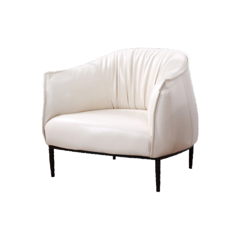 Faux Leather Chair32.6" L x 31.8" W x 29.9" H Arms Included Chair for Bedroom Clearhalo 'Accent Chairs' 'accent_chairs' 'Chairs & Seating' 'Furniture' 'furniture_accent_chairs' 'Living Room Furniture' 5058366