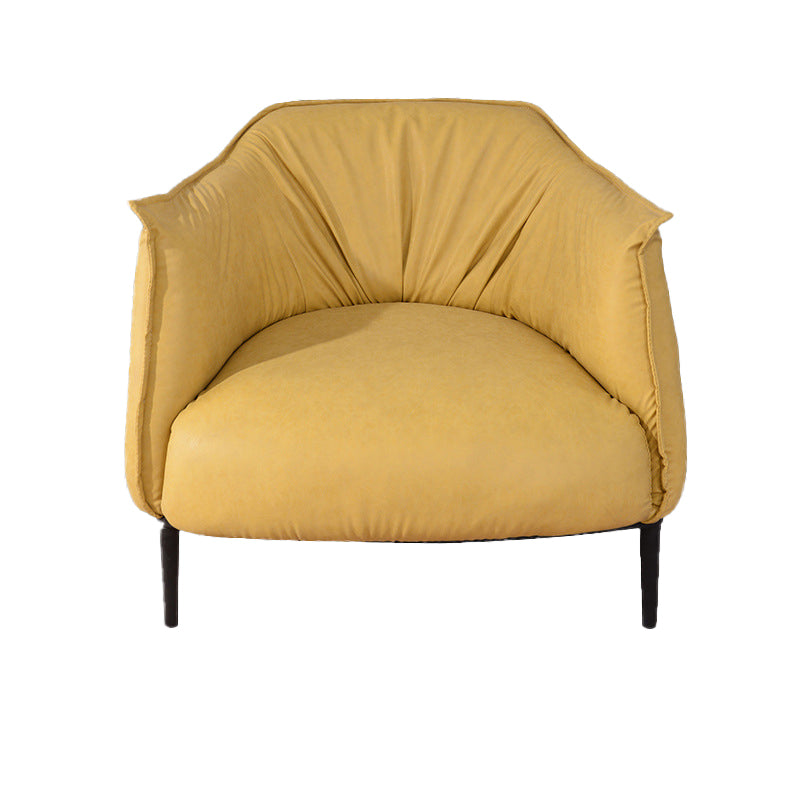 Faux Leather Chair32.6" L x 31.8" W x 29.9" H Arms Included Chair for Bedroom Clearhalo 'Accent Chairs' 'accent_chairs' 'Chairs & Seating' 'Furniture' 'furniture_accent_chairs' 'Living Room Furniture' 5058370