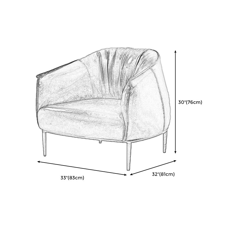 Faux Leather Chair32.6" L x 31.8" W x 29.9" H Arms Included Chair for Bedroom Clearhalo 'Accent Chairs' 'accent_chairs' 'Chairs & Seating' 'Furniture' 'furniture_accent_chairs' 'Living Room Furniture' 5058372