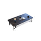 16.5" Tall Modern Ironcraft 4 Legs Slate Black/White Rectangular Top Coffee Table Black Clearhalo 'Coffee & Accent Tables' 'Coffee Tables' 'coffee_tables' 'Furniture' 'furniture_coffee_tables' 'Living Room Furniture' 5058475