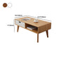 16.9" Tall Modern Wood 4-leg Base Rectangular Coffee Table with Drawers Clearhalo 'Coffee & Accent Tables' 'Coffee Tables' 'coffee_tables' 'furn' 'furn_coffee_tables' 'Furniture' 'furniture_coffee_tables' 'Living Room Furniture' 5058519