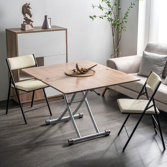 8.6"H Modern Metal Cross Base Glass Rectangular Adjustable Coffee Table Clearhalo 'Coffee & Accent Tables' 'Coffee Tables' 'coffee_tables' 'furn' 'furn_coffee_tables' 'Furniture' 'furniture_coffee_tables' 'Living Room Furniture' 5058602