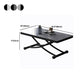 8.6"H Modern Metal Cross Base Glass Rectangular Adjustable Coffee Table Clearhalo 'Coffee & Accent Tables' 'Coffee Tables' 'coffee_tables' 'furn' 'furn_coffee_tables' 'Furniture' 'furniture_coffee_tables' 'Living Room Furniture' 5058606