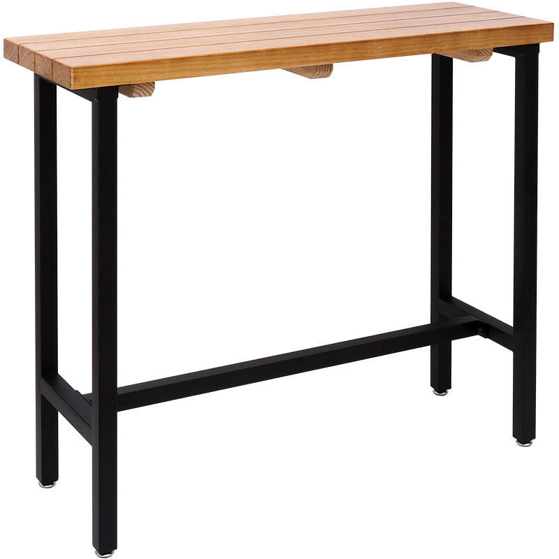 Footrest Outdoor Cocktail Bar Table Industrial Wood Rectangle Counter Table Clearhalo 'Bar Furniture' 'Bar Tables' 'bar_tables' 'furn' 'furn_bar_tables' 'Furniture' 'furniture_bar_tables' 'Kitchen & Dining Furniture' 5061184