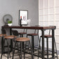 Industrial Trestle Wood Bar Wine Table Rectangle Bar Height Cocktail Table in Brown Clearhalo 'Bar Furniture' 'Bar Tables' 'bar_tables' 'furn' 'furn_bar_tables' 'Furniture' 'furniture_bar_tables' 'Kitchen & Dining Furniture' 5061218