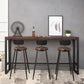 Industrial Trestle Wood Bar Wine Table Rectangle Bar Height Cocktail Table in Brown Clearhalo 'Bar Furniture' 'Bar Tables' 'bar_tables' 'furn' 'furn_bar_tables' 'Furniture' 'furniture_bar_tables' 'Kitchen & Dining Furniture' 5061220