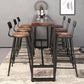 Industrial Trestle Wood Bar Wine Table Rectangle Bar Height Cocktail Table in Brown Clearhalo 'Bar Furniture' 'Bar Tables' 'bar_tables' 'furn' 'furn_bar_tables' 'Furniture' 'furniture_bar_tables' 'Kitchen & Dining Furniture' 5061221