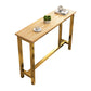 Modern Solid Wood Bistro Accent Dining Table Rectangle Bar Table in Natural Light Gold Without Chairs Clearhalo 'Bar Furniture' 'Bar Tables' 'bar_tables' 'furn' 'furn_bar_tables' 'Furniture' 'furniture_bar_tables' 'Kitchen & Dining Furniture' 5061235